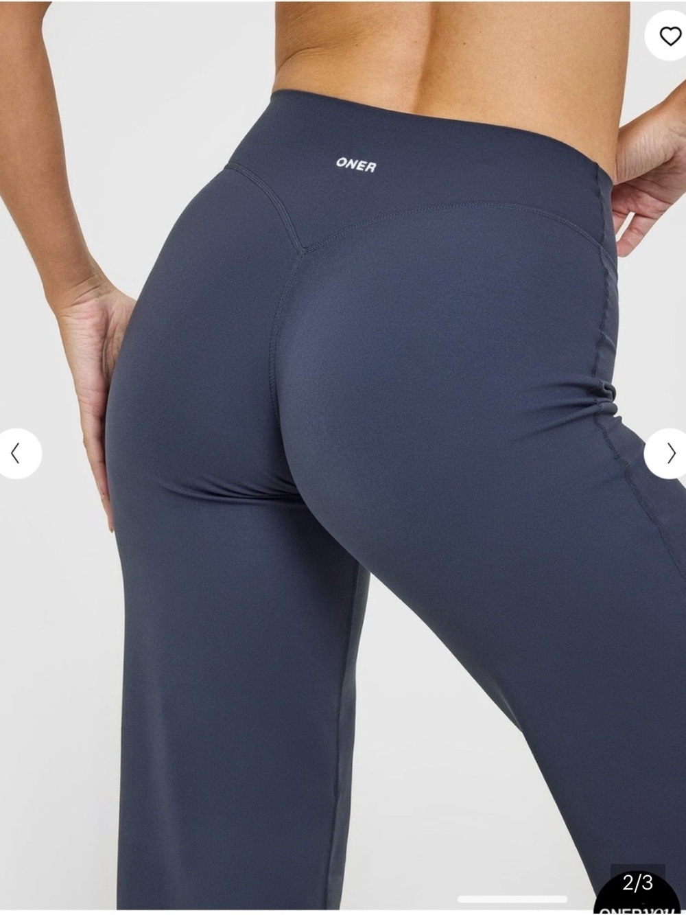 Wide-Leg High-Rise Performance Pants - Navy - Picture 2 of 3